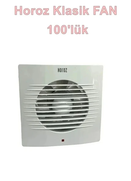 HOROZ Fan-100 100 lük Banyo ve Mutfak Havalandırma Aspiratörü Plastik Beyaz 12w IP20 220 Volt (Montaj Delik Çapı 100mm 1 ürün görseli 1