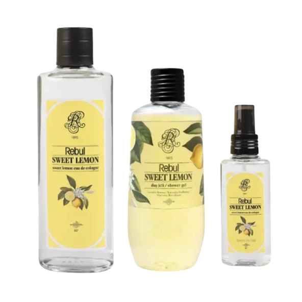Rebul Sweet Lemon (Tatlı Limon) Edc 250ml Kolonya 500ml Duş Jeli 125ml Edc Kolonya 3'lü Avantaj Set ürün görseli 1