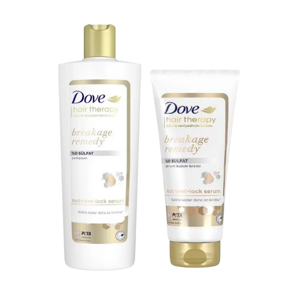 Dove Hair Therapy Breakage Remedy Saç Bakım Seti (Şampuan + Saç Kremi) ürün görseli 1