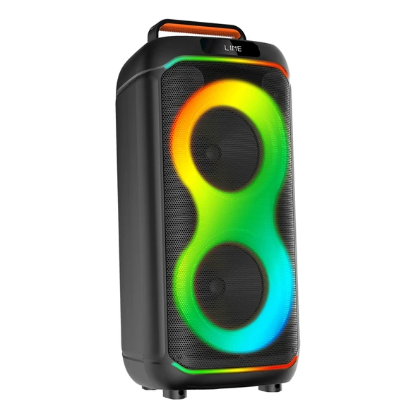 Zore GD-2823 Dijital LED Göstergeli FM Radyolu Mikrofonlu RGB TWS Çift 8 inç Stereo Bass Kablosuz Karaoke Hoparlör ürün görseli 1