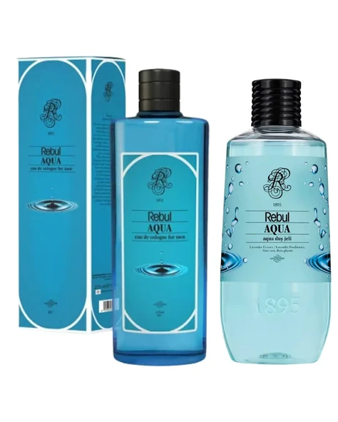 Rebul Kolonya Aqua 250 ML + Duş Jeli 500 ML 2'Li Set ürün görseli 1