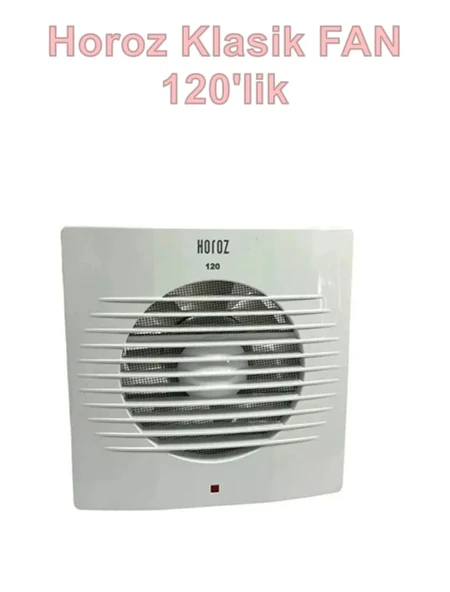 HOROZ Fan-120 120 lik Banyo ve Mutfak Havalandırma Aspiratörü Plastik Beyaz 15w IP20 220 Volt (Montaj Delik Çapı 120mm 1 ürün görseli 1