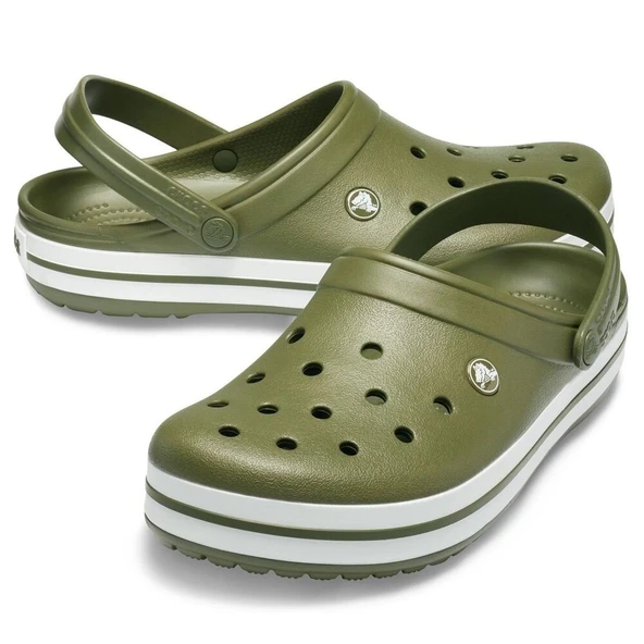Crocs Crocband Army Green White - Resim 2