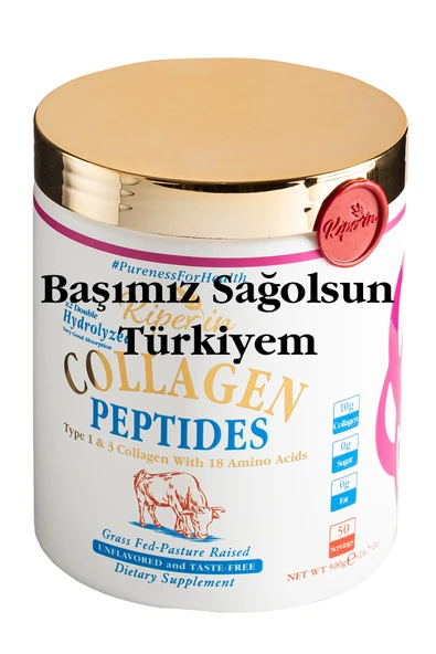 Kiperin Collagen %100 Saf ve Doğal, Çift Hidrolize Toz Kolajen içeren Diyet Takviyesi (50 Günlük) ürün görseli 1