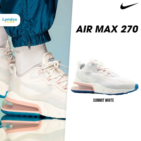 NIKE AIR MAX 270 REACT AMERICAN MODERN SUMMIT WHITE - Resim 3