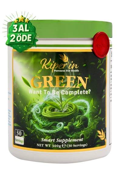 Kiperin Green | Detoks | Spirulina, Yeşil Çay, Brokoli Ekstresi, Prebiyotik (İnülin) | 30 Günlük ürün görseli 1
