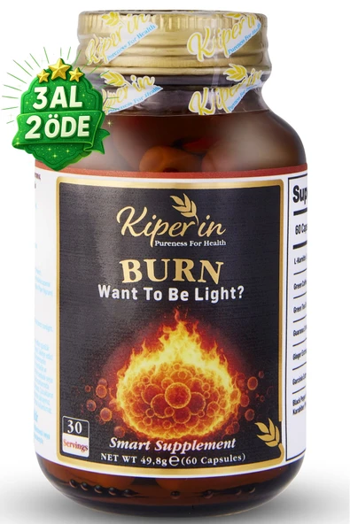 Kiperin Burn | Vücut Yağı Hedefleyici | L-Karnitin, Yeşil Çay, Guarana, Zencefil, Garsiniya, Kafein | 60 Kapsül ürün görseli 1
