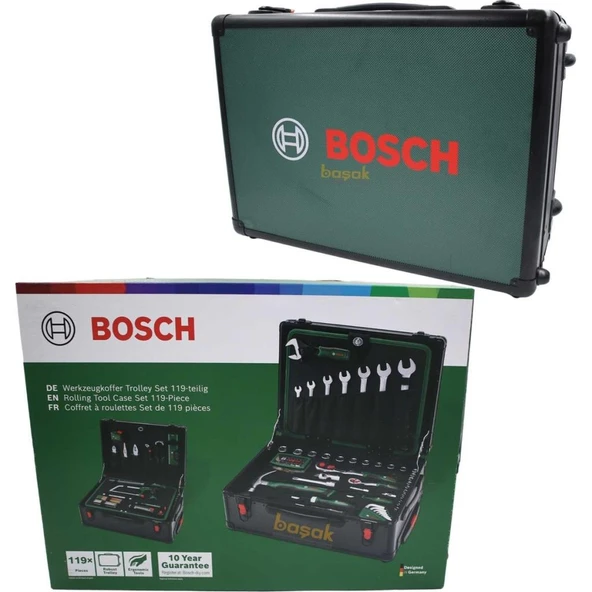 Bosch 119 Parça Tekerlekli Alet Çantası Seti 1600A02ZB4 ürün görseli 1
