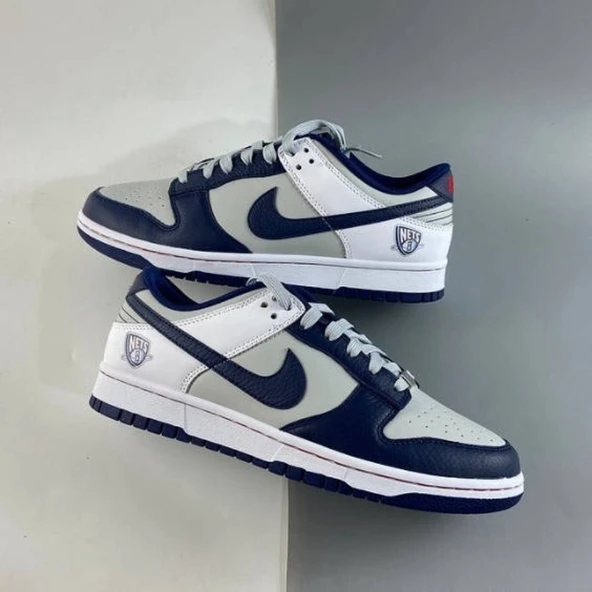 NIKE DUNK LOW EMB NBA 75TH ANNIVERSARY BROOKLYN NET - Resim 2