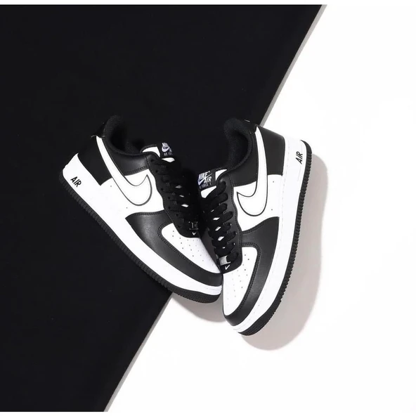 Nike Air Force Panda Siyah Beyaz - Resim 2