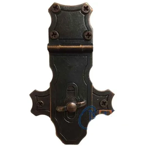 Dekoratif Anahtarlı Sandık Askısı - 40x65mm, Oksit, 1 Adet ürün görseli 1
