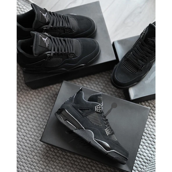 Air Jordan Retro 4 Black Cat - Resim 4