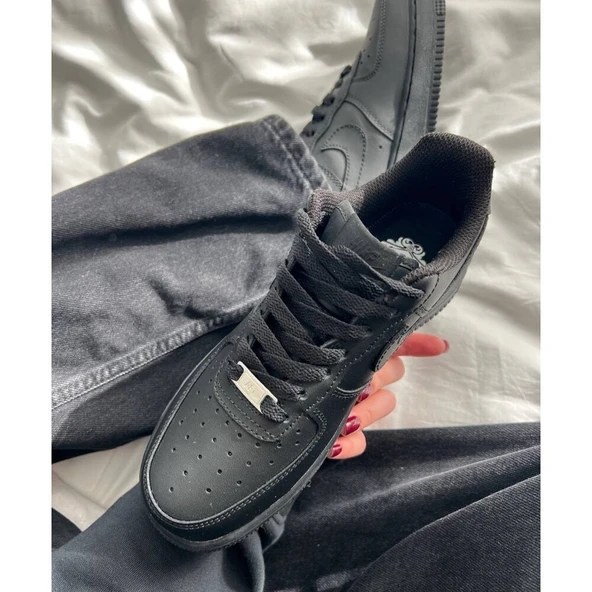 Nike Airforce 1 All Black - Resim 5