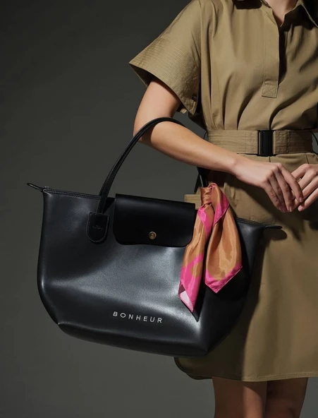 BONHEUR THE B+BAG N° 7  Siyah Deri ürün görseli 1