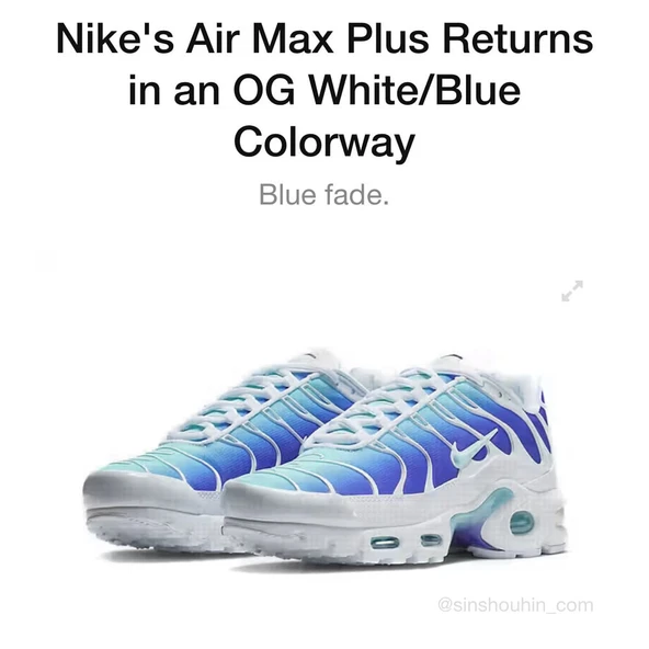 Air Max TN Plus Returns in an OG White/Blue Colorway ürün görseli 1