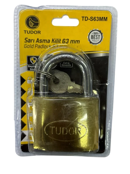 Tudor 63 mm Sarı Asma Kilit ürün görseli 1