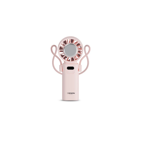 Xenon Smart El Vantilatörü Peltier Soğutma, 100 Kademe, 3600mAh, 8300 RPM, USB-C, Askılı (Pembe-X6111) ürün görseli 1