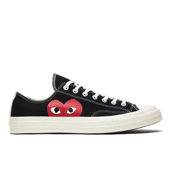 Comme Des Garcons Play x Converse Low Black ürün görseli 1