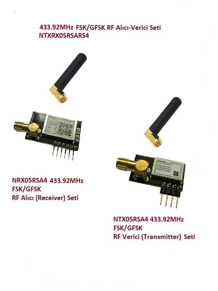433.92MHz FSK/GFSK RF Alıcı Verici Seti (NTXRX05RSARS4) ürün görseli 1