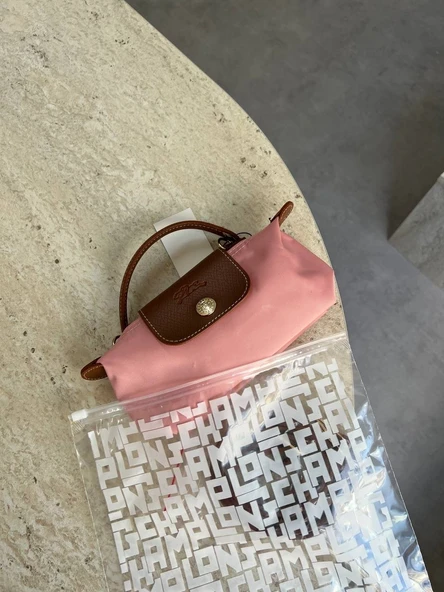Long Champ Toz Pembe Kol Çantası ürün görseli 1