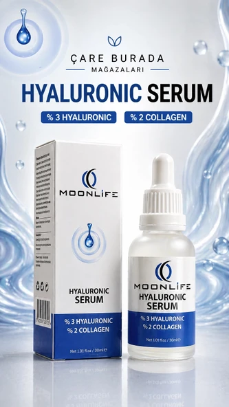 Moonlife - Hyaluronic Serum 30 Ml (%3 Hyaluronic Acid & %2 Kolajen) ürün görseli 1