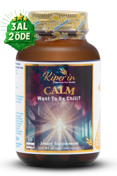 Calm ''Relax'' Passiflora, Safran, 5-HTP, Valerian, ... 9 İçerik (30 Günlük) | Akıllı Gıda Takviyesi ürün görseli 1