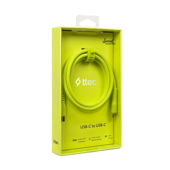 Ttec USB-C - USB-C 120cm 60W PD/QC Hızlı Şarj/Data Kablosu ürün görseli 1