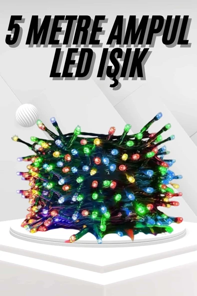 Ledli Fişli Led Dekor Lambası 5m Rgb Yılbaşı Ağacı Işığı ürün görseli 1