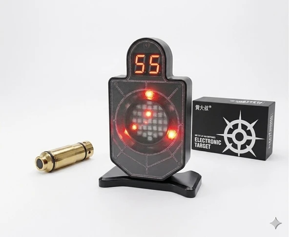 Swampdeer Dijital Lazer Atış Eğitim Seti - 9mm Lazer Kartuş + Elektronik Skor Tabelası (Kuru Tetik Antrenman Kiti) ürün görseli 1
