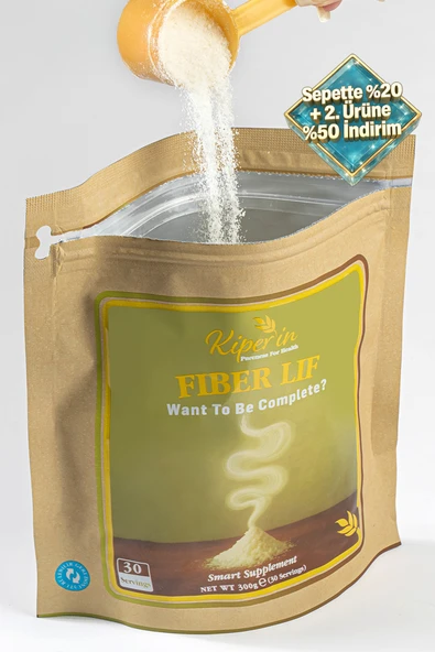 Kiperin Fiber Lif (300g) %100 Doğal Kısmen Hidrolize Guar Gum İçeren Diyet Takviyesi ürün görseli 1