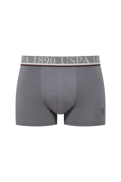 U.S. Polo Assn. Erkek İç Giyim Düz Renk 3'lü Kutulu Boxer Antrasit - Mürdüm - Siyah - Çoklu Renk - ARSNO80T54R7-PMUR ürün görseli 1