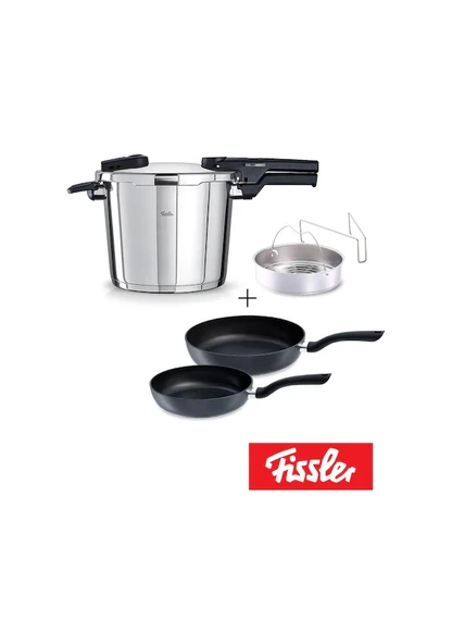 Vitaquick Glossy 6 Litre Düdüklü Tencere + Tava Set