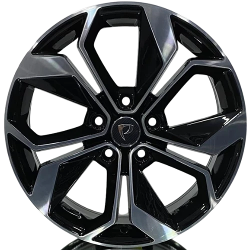BK-5168 7.5X18 5X114.3 ET45 66.1 Black Machined Jant ürün görseli 1