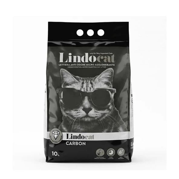 Lindocat Carbon Ekstra Güçlü Topaklanan Kedi Kumu 10 Lt ürün görseli 1