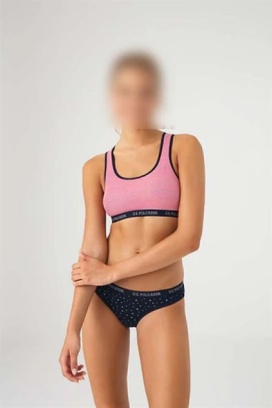 U.S. Polo Assn. Kadın Yıldız Detaylı Büstiyer Takım - Lacivert - ARSNO66P25J1D ürün görseli 1