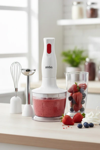 Sinbo Shb-3147 3 Fonksiyonlu El Blender Seti - Beyaz / 350Watt ürün görseli 1