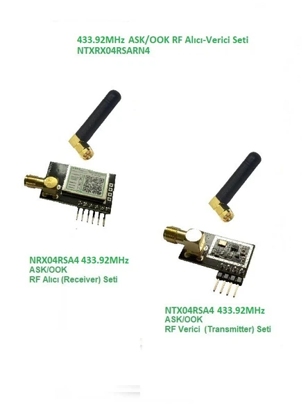 433.92MHz ASK/OOK Rf Alıcı Verici Seti (NTXRX04RSARN4) ürün görseli 1
