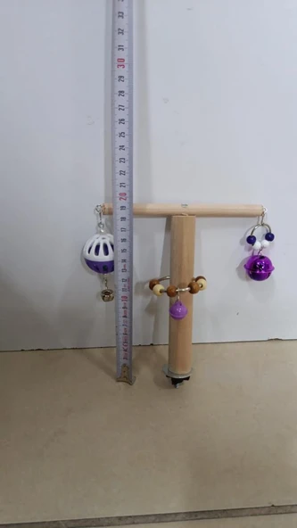 Netx  Kuş Oyuncaklı Tünek 19x17x1 cm Muhabbet ve Paraket için uygundur ürün görseli 1
