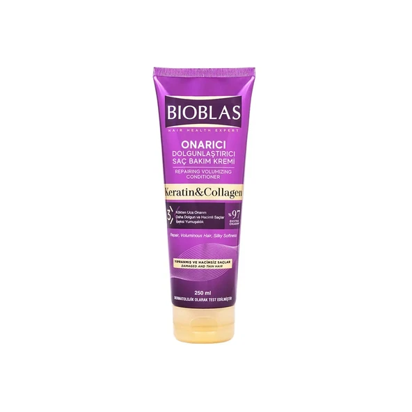 Bioblas Keratin Collagen Onarıcı Dolgunlaştırıcı Saç Kremi 250 Ml ürün görseli 1