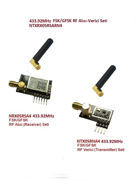 433.92MHz FSK/GFSK RF Alıcı Verici Seti (NTXRX05RSARN4) ürün görseli 1