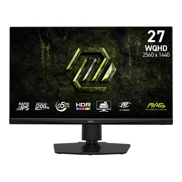 MSI MAG 272QPF E20 27 2560x1440 WQHD 200Hz 0.5ms HDMI DP HDR Ready FreeSync Premium IPS Gaming Monitör ürün görseli 1