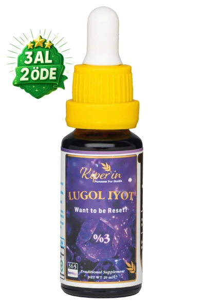 Kiperin Lugol İyot | %3 İyot & &6 Potasyum İyodür | Kaliteli İçerik | Pureness For Health İlkesi | 365 Damla KLI00001 ürün görseli 1