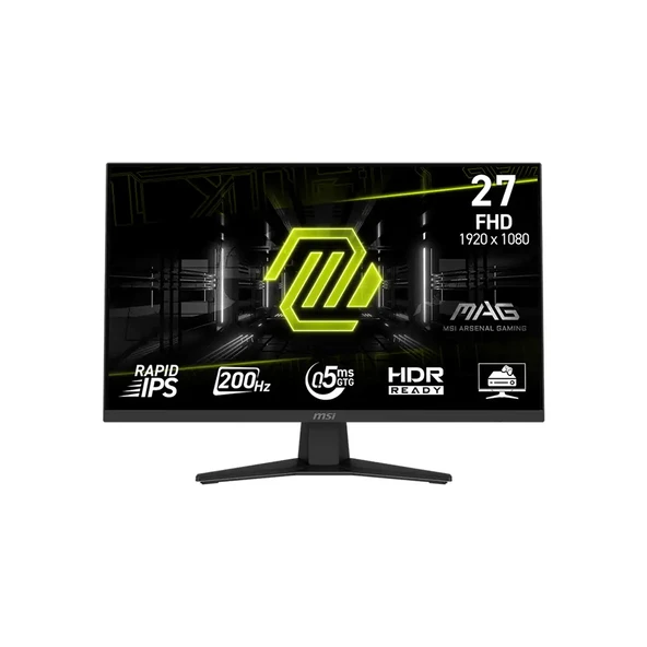 MSI MAG 274F 27 1920x1080 FHD 200Hz 0.5ms HDMI DP Adaptive Sync IPS Gaming Monitör ürün görseli 1