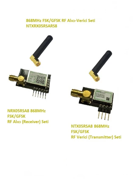 868MHz FSK/GFSK RF Alıcı Verici Seti (NTXRX05RSARS8) ürün görseli 1