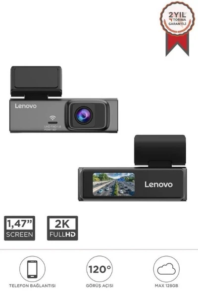 Lenovo S7/7147 Siyah 1080P Wifi Araç içi 1.47"  Ön Araç Kamerası ürün görseli 1