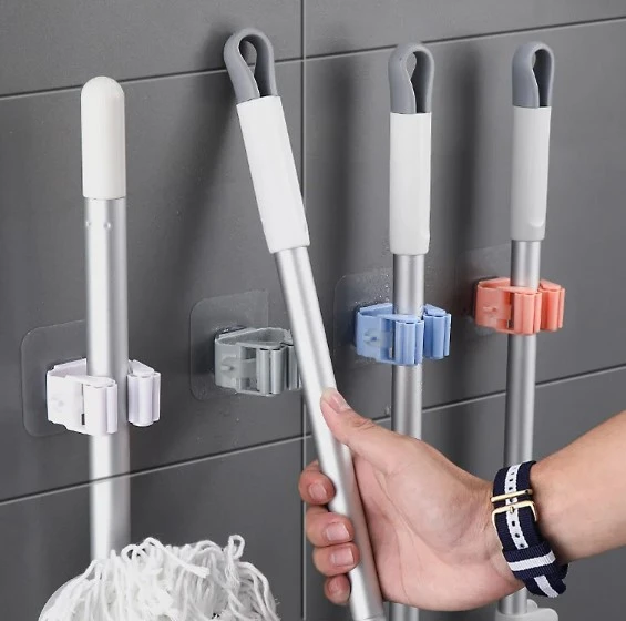 Yapışkanlı Pratik Mop Tutucu 4 Adet Beyaz ürün görseli 1