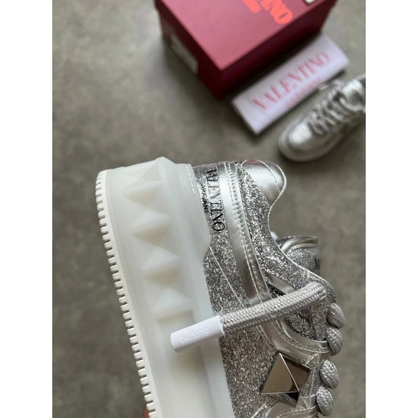 Valentino Yüksek Taban Silver VLTN - Resim 3