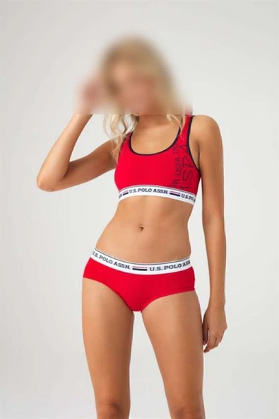 U.S. Polo Assn. Kadın Kırmızı Büstiyer Alt&Üst Takım - Kırmızı - ARSNO66R25N5-JK ürün görseli 1
