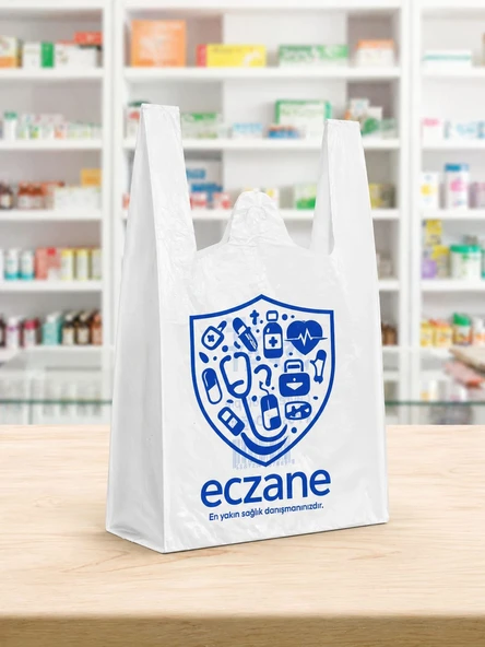Eczane Poşeti 22x35 cm Küçük Boy Bio Atlet (1000 Adet) ürün görseli 1