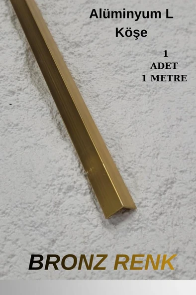 100cm 1 Adet Dekoratif Bronz 2cmx2cm L Köşe Duvar ÇItası Kapama Paslanmaz Alüminyum L Köşesi ürün görseli 1